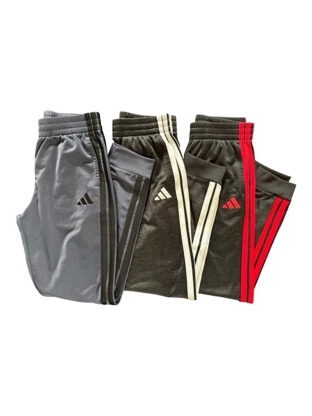 Pre-Owned adidas 3-Stripe Tricot Joggers Bundle Youth M 10/12